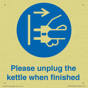 Please unplug the kettle when finished